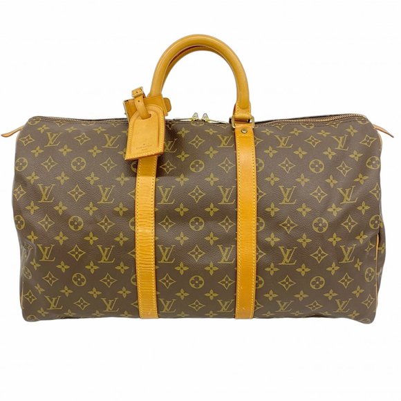 Louis Vuitton Monogram Keepall 50 Boston Bag M41426 Brown Men's/Women's P1194242 - Picture 1 of 12